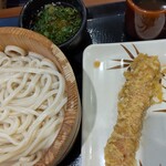 丸亀製麺 - 釜揚げ290円とちくわ天