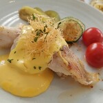 キッチン ブルー グローブ - 反対側から