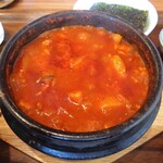 コッテジ - 牡蠣入り豆腐チゲ（激辛）