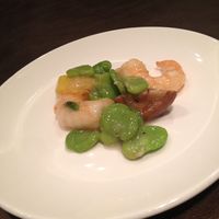 華湘 東武池袋店 - 海老と空豆の天日海塩炒め
