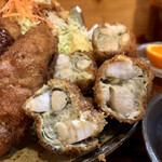 とんかつ一幸 - 美しい断面♡まさに…牡蠣の花