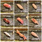 にぎり鮨 一五〇 - 握り一覧