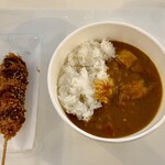 RF1 - 料理写真:でら旨味噌串カツとシーフードカレー