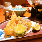 楽市 - 海老と牡蠣の天ぷら