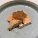 鮨 こいせ - あん肝（ラ・フランスのソース）