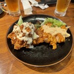 Rifugio - モモ肉とムネ肉2種類のチキン南蛮を贅沢に一皿にまとめました！！
                      