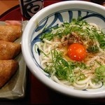 かまたま定食800円(炊き込み御飯切れで､いなり寿司)