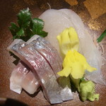 喜の間 - 鯵・こちのお刺身