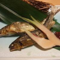 喜の間 - 鮎の塩焼き