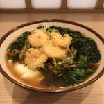 そばの神田 東一屋 - おまえに会いたかったゼ！　
      朝そば＋海老かき揚！　
      アサソバビンボー！