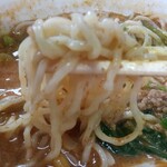 タンタンメン かずさ - えごまタンタンメンの麺