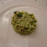 ラバルカ - Risotto al Salsccia e broccoretti e parmiggiano