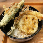 遠州製麺所 - ミニ天丼500円