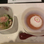 花風 - 和食セット　青菜のお浸しとじーまみー豆腐
