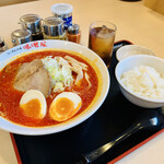 らーめん工房 味噌屋 - 【冬季限定】激辛厳冬味噌ラーメン　平日限定ランチセット