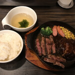 Yakiniku Rin - ☆みすじステーキハーフ&ハンバーグランチ♪