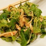 中国麺飯 勇 - 蒸し鶏と香菜の辛味和え