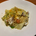 アンティカ トラットリア クロノ - 真鯛とカラスミ、フレッシュトマトのオイルソース♪ 超美味しい〜‼️