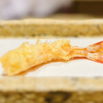 日本橋 蕎ノ字 - ◎車海老は一つ目は塩で頂く。