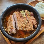 ジーカフェ - 土鍋スープカレー「ロースステーキ」