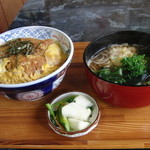 さかもと食堂 - カツ丼うどんセット（この日は都合上そばだったけど）