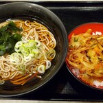 名代 富士そば - かけそば ミニかき揚げ丼