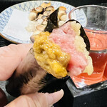 Ajinomise Iwashi - カマトロと塩ウニ手巻き