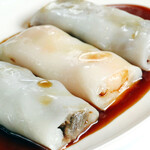 Assorted steamed cheong fun (beef, char siu, shrimp)