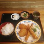 そば宏 - そば宏定食ご飯大盛り