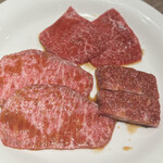 焼肉あきら - しんしんタレ、かめのこタレ、ハラミタレ