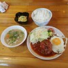 Imabari Koizumi Sakaba Shimai - トマト煮ハンバーグ定食ご飯大盛り