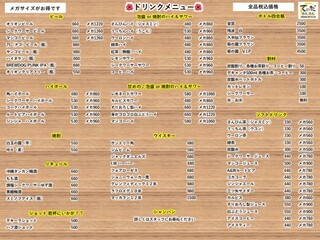 てぃださんさん - ドリンクメニュー