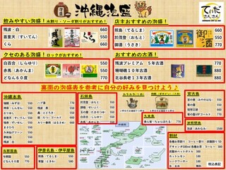 てぃださんさん - 泡盛メニュー