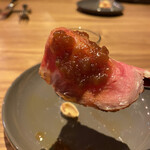 福島 牡蠣と肉たらし ビストロKAI - ローストビーフも最高やー