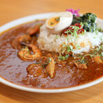 SPICY CURRY KUSUKUSU - チキンマルワニカレーとエビマルワニカレー☆