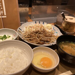 Yayoi Ken - 大豆ミートの生姜焼き定食+生卵60円