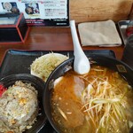 Ramen Shoppu Azumaya - ねぎ塩ラーメン半チャーハンセット