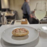 レスピラシオン - ハスクのフォンと石川県ズワイ蟹で炊くアロスクレモン 里芋のソースときよし農園のゆずソーダ(ノンアルコール)