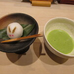日本料理 つむぐ - 和菓子～上用饅頭・お抹茶