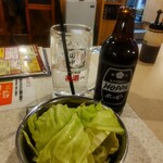 串カツ田中 - ホッピーセット黒　450円＋お通し　280円