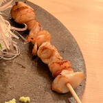 木挽町 とも樹 - 赤貝の紐と北寄貝の柱の付け焼き