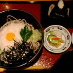 そば庵 菊富士 - とろろとおろしの冷やしそばと天むす