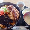 ぽてとぼーい - 料理写真:味噌カツ丼　メンチカツトッピング