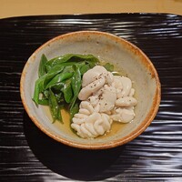 富小路 やま岸 - 雲子と九条葱、黒七味
