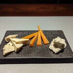 Assortment of 3 types of cheese