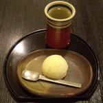 とんかつあさくら - お茶と柚子シャーベット