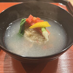 東茶屋 なかむら - 加能がに　蟹真丈　鏑の摺り流し　うぐいす菜　金時人参　ゆず