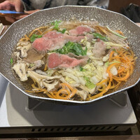 黄金出汁しゃぶと江戸前寿司 肉のあさつ 梅田お初天神店 - 近江牛しゃぶしゃぶ