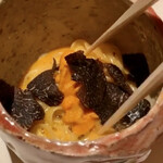 みえ田 - 塩水ウニと太ビーフンのカルボナーラ風