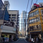 Tonkatsu Aoki No Kareya Ipp E Koppe - お店を出て右を見ると、西新宿のビル群が。